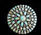 V. Old Larrymoses Begay Outstanding Cluster Sterling /turquoise Pendant/pin 2.5
