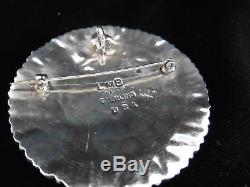 V. OLD LARRYMOSES BEGAY Outstanding Cluster Sterling /Turquoise Pendant/Pin 2.5