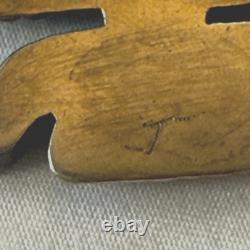 VINTAGE 1930s ZUNI INLAY KNIFEWING PIN STERLING SILVER NATIVE AMERICAN TURQUOISE