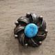 Vintage Carmelita Simplicio Turquoise Pin Pendant Sterling Silver