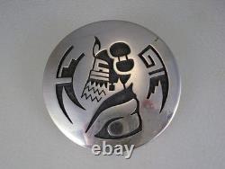 VINTAGE Maynard Talaheftewa HOPI STERLING SILVER KACHINA PIN NECKLACE PENDANT