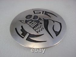VINTAGE Maynard Talaheftewa HOPI STERLING SILVER KACHINA PIN NECKLACE PENDANT