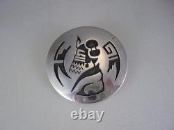 VINTAGE Maynard Talaheftewa HOPI STERLING SILVER KACHINA PIN NECKLACE PENDANT