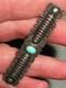 Vintage Navajo Bug Centipede Stamped Design Turquoise Sterling Silver Pin Vafo