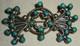 Vintage Zuni Cluster Star Design Turquoise Sterling Silver Pin Brooch Vafo