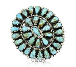 VTG 1980's 90's Navajo Artists N&R NEZ. 925 Silver & Turquoise Pendant or Pin