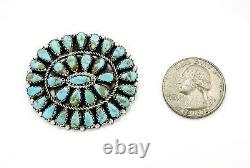 VTG 1980's 90's Navajo Artists N&R NEZ. 925 Silver & Turquoise Pendant or Pin