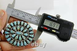 VTG 1980's 90's Navajo Artists N&R NEZ. 925 Silver & Turquoise Pendant or Pin
