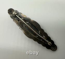 VTG Fred Harvey Era Navajo Sterling Silver Turquoise Pin/ Brooch 8g #g10