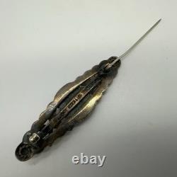 VTG Fred Harvey Era Navajo Sterling Silver Turquoise Pin/ Brooch 8g #g10