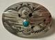 Vtg Native American Silver Thunderbird Brooch/pin With Turquoise Center