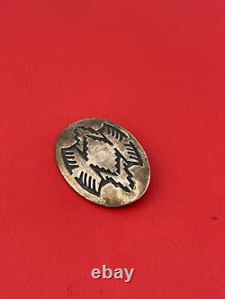 VTG Native American Sterling Silver Handmade Handcrafted Pin Brooch