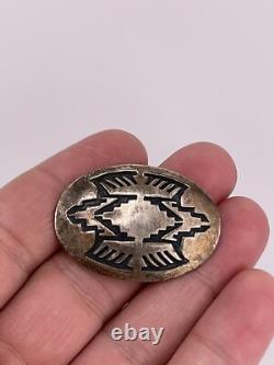 VTG Native American Sterling Silver Handmade Handcrafted Pin Brooch