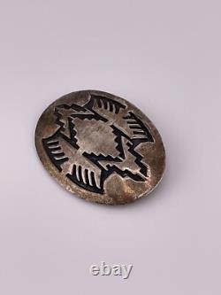 VTG Native American Sterling Silver Handmade Handcrafted Pin Brooch