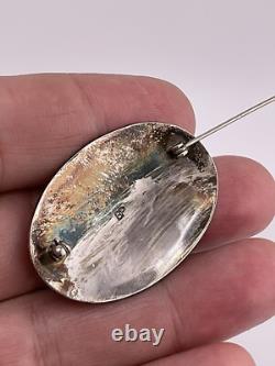 VTG Native American Sterling Silver Handmade Handcrafted Pin Brooch