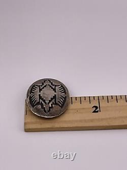 VTG Native American Sterling Silver Handmade Handcrafted Pin Brooch