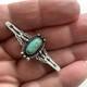 Vtg Native American Sterling Silver Turquoise Fred Harvey Era Bar Brooch Pin