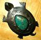 Vtg Navajo Hopi Water Turtle 9.4g Native American Green Turquoise Stone Silver