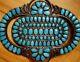 Vtg Navajo Turquoise Silver Ceremonial Cluster 5.5 Jm Begay 95g Brooches Pins