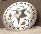 Vtg R. Boyd Sterling Silver Zuni Indian Ruby Throat Hummingbird Inlay Pin 1960s
