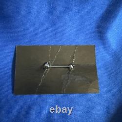 VTG Zuni Sterling Silver Turtle Pin Brooch Native American Mosaic Inlay Unsigned