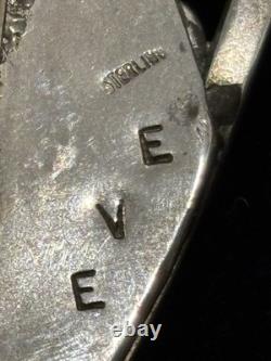 VTG sterling silver & mixed-metal brooch pendant, turquoise, opal, Native Amer