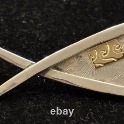 VTG sterling silver & mixed-metal brooch pendant, turquoise, opal, Native Amer