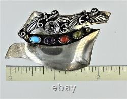 Verdy Jake Native American Sterling Silver Brooch/pin Important Early Piece Rare