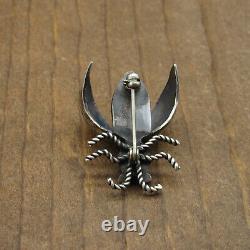 Very Cute Sterling Silver and Beautiful Turquoise Bug Pin