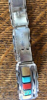 Very Old Heavy M T Panteah Bracelet And Pin Sterling Silver Zuni