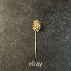 Very Rare Antique Native American Indian Chief Stickpin Pin Mint 1920's