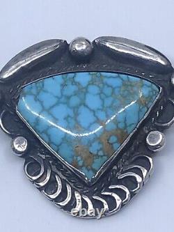 Very Rare Vintage Old Pawn Native American Turquoise Brooch