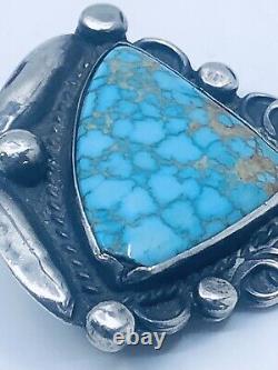 Very Rare Vintage Old Pawn Native American Turquoise Brooch