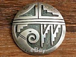 Victor Coochwytewa Hopi Overlay Sterling Silver Pin/brooch