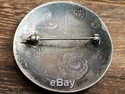 Victor Coochwytewa Hopi Overlay Sterling Silver Pin/brooch