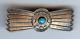 Vintage 1930's Navajo Indian Silver & Turquoise Pin Brooch