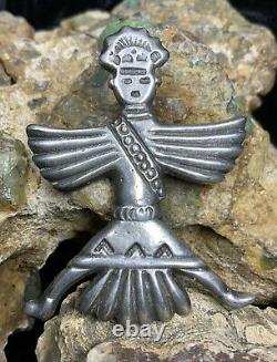 Vintage, 1940's Zuni Horace Iule Sterling Silver Knifewing Pin, BOOK PIECE