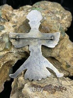 Vintage, 1940's Zuni Horace Iule Sterling Silver Knifewing Pin, BOOK PIECE