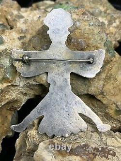 Vintage, 1940's Zuni Horace Iule Sterling Silver Knifewing Pin, BOOK PIECE