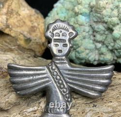 Vintage, 1940's Zuni Horace Iule Sterling Silver Knifewing Pin, BOOK PIECE