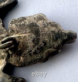 Vintage 1960s Zuni Turquoise Inlay Rainbow Man Sterling Silver Pin Brooch #152