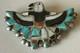 Vintage 1970's Zuni Sterling Silver Inlay Eagle Dancer Pin