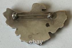 Vintage 1970's Zuni Sterling Silver Inlay Eagle Dancer Pin
