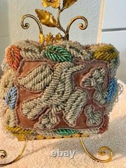 Vintage Antique Native American Mohawk Iroquois Beaded Bird Pin Cushion Whimsy