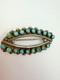 Vintage Brooch Native American Azrz Snake Eyes Turquoise Southwest Oval