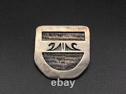 Vintage Carl Max Luthy Native American Silver Pin Brooch