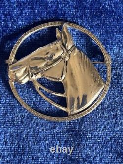 Vintage Circa 40's Sterling Silver Handmade Navajo Horse Brooch Pin Great Piece