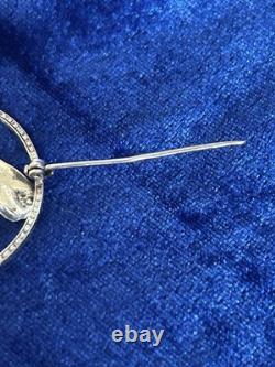 Vintage Circa 40's Sterling Silver Handmade Navajo Horse Brooch Pin Great Piece