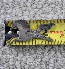 Vintage Clarence Lee Navajo Sterling Silver Pegasus Horse Pin Brooch 2 1/4 8g