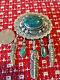 Vintage Emer Thompson Patrick Yazzie Sterling Silver Turquoise Brooch Wow